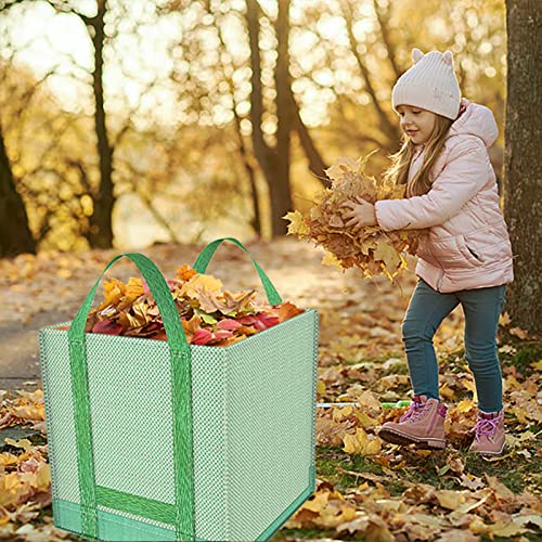 Reusable Yard Waste Bags/Lawn Bags/Leaf Bags, Collapsible Garden Bag, Pop Up Garden Bag, Heavy Duty Woven Polypropylene Bag, Double Bottom Design Reinforced carry handles(1-Pack 32Gallons) - size: 1 Count (Pack of 1)