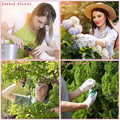 3 Pcs Garden Scissors Floral Shears,Professional Floral Scissors with Comfortable Grip Handle,Premium Garden Pruning Shears for Plants Trimming and Fruit Picking Trimming,Pink - style: Pink