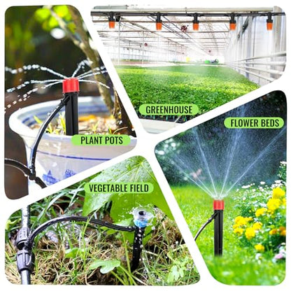 240FT Drip Irrigation System with 1/2'' 1/4'' Tubing Hose