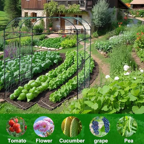 Garden Arch Trellis for Climbing Plants,71x75x87in Black - size: 82.6 x 71 x 63.7 in, U Frame, Black