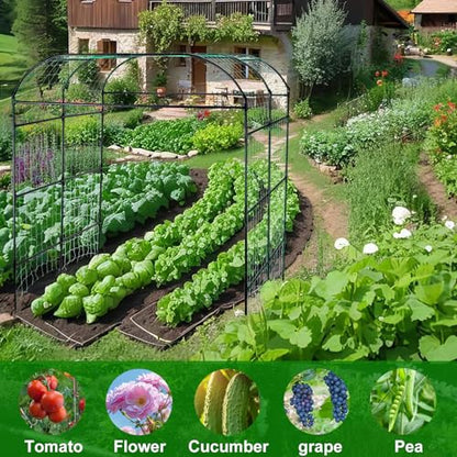 Garden Arch Trellis for Climbing Plants,71x75x87in Black - size: 82.6 x 71 x 63.7 in, U Frame, Black