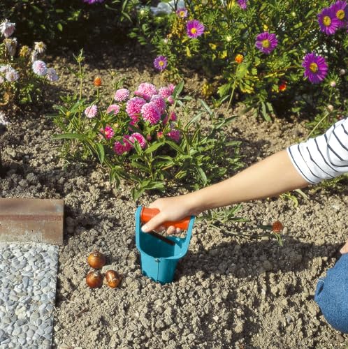 Gardena Bulb Planter - Ideal Accessory for Laying Bulbs with Automatic Release Mechanism and Depth Scale, Made Steel with Duroplast Coating (3412-20)