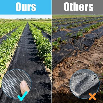 4oz Non-Woven Geotextile Weed Barrier Fabric, 3FTx100FT Heavy Duty Durable Landscape Fabric for Gardening, Landscaping, Erosion Control, French Drains, Ground Cover, Construction Projects (WN3X100) - style: WN3X100
