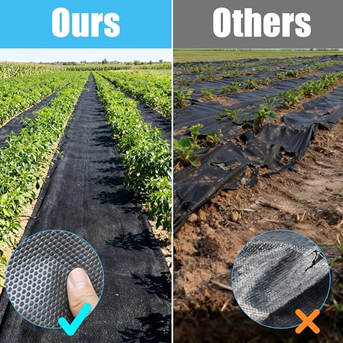 4oz Non-Woven Geotextile Weed Barrier Fabric, 3FTx50FT Heavy Duty Durable Landscape Fabric for Gardening, Landscaping, Erosion Control, French Drains, Ground Cover, Construction Projects (WN3X50) - style: WN3X50