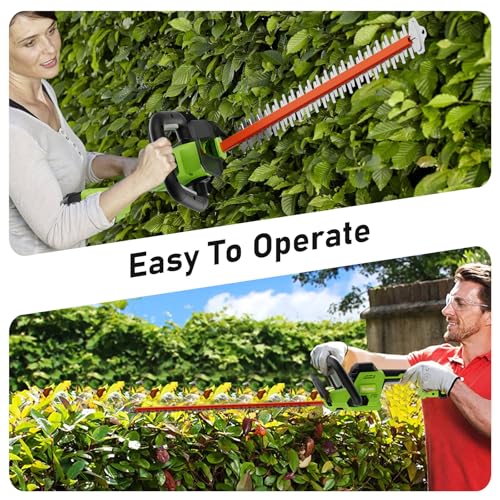 20V Max Hedge Trimmer Cordless, 22" Bush Trimmer with 2 Battery and Charger