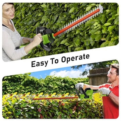 20V Max Hedge Trimmer Cordless, 22" Bush Trimmer with 2 Battery and Charger