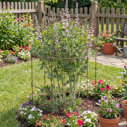 2 Pcs 36 × 28" Bronze Bird Cage Peony Climbing Plant Support Heavy Duty Metal Cage Large Plant Support Outdoor Garden Trellis for Peonies, Baptisia, Sedum & Other Perennials - size: 36 x 28"