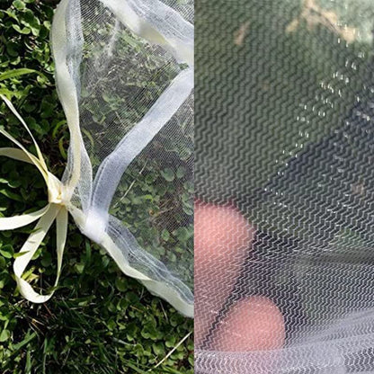 Agfabric Bird Netting 39" Hx39 W Garden Netting Insect Pest Barrier,Plant Cover Fruit Tree Netting Mesh Protection Bag with Drawstring,White,4 Pack - color: 4pack, size: 39"x39"