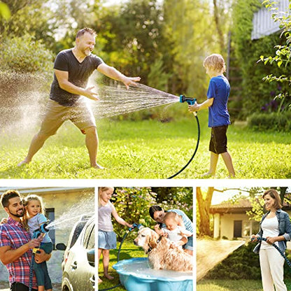 75 ft Expandable Garden Hoses - New Upgrated Expanding Water Garden Hose - Retractable,Flexible,Less Kink-Free & Tangle Car Washing Pipe for Yard, Outdoor