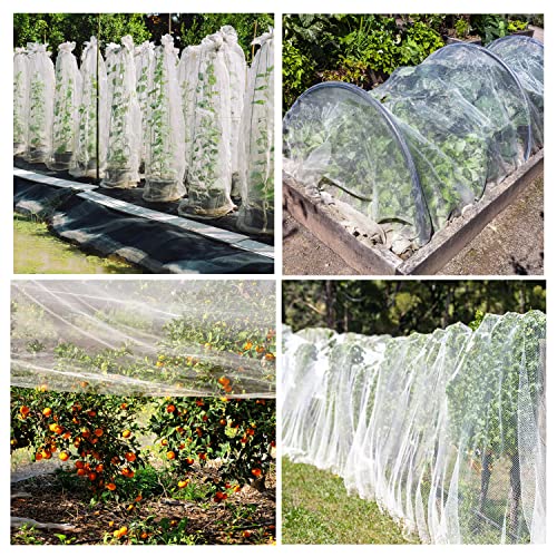 Unves 8'x24' Garden Netting, Bird Netting for Garden Protection - size: 8 x 24 Ft x 1 pc