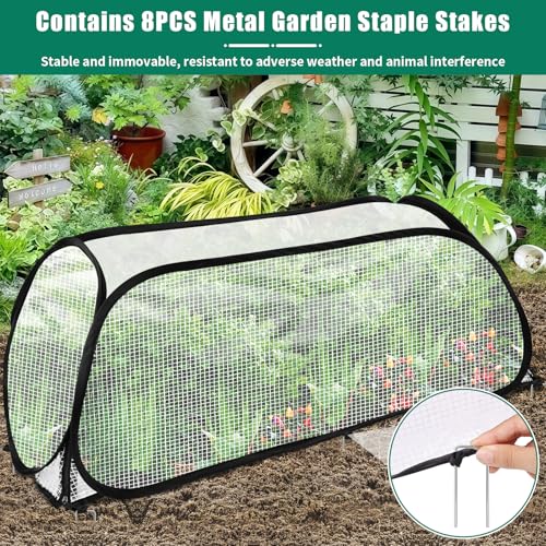 2 Pack Garden Covers for Raised Beds, 45"X22"X16", Freeze Protection - size: 2Pack