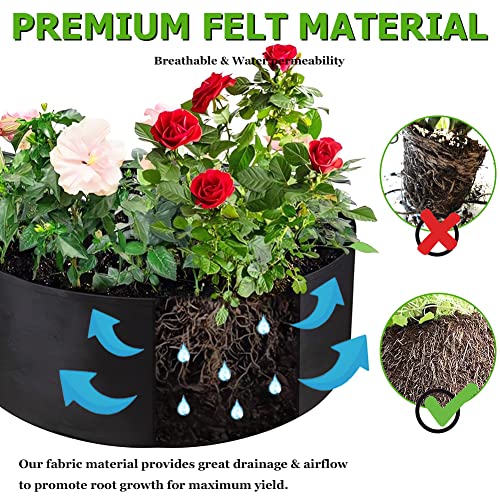 Fabric Raised Garden Bed, Garden Grow Bag for Vegetables, 2 x 8 ft - size: 8×2×1ft