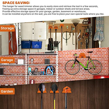 FLEXI RODS Garage Organization Weed Eater Holder Shed Organizer, Trimmer Rack Garden Power Tool Hanger for Grass Lawn Mower, 2 Pack - size: Weed Eater Holder - 2 Brackets