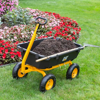 CAT 7 cu ft Dual Side Dump Cart with 1200lbs Load Capacity