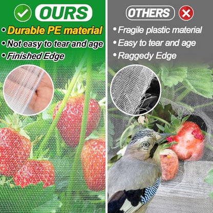 Alphatool 8x20ft Large Garden Netting, Ultra Fine Mesh Plant Covers - size: 8 x 20 ft