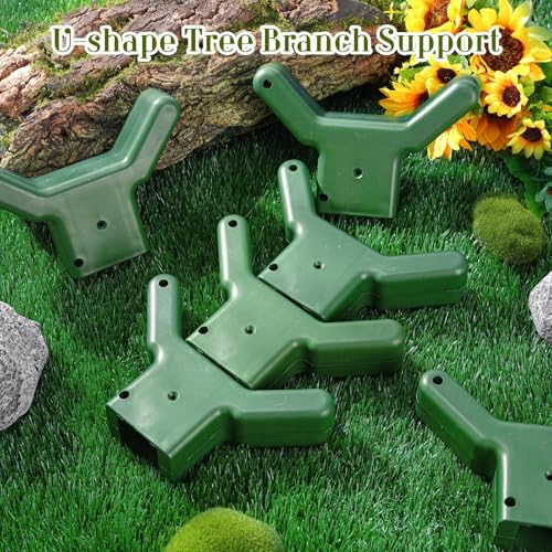 Yungyan 16 Pcs Tree Branch Supports Plastic Brace for Orchards, Green - color: Green