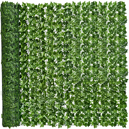 DearHouse Artificial Ivy Privacy Fence, 157.5x78.7inch Artificial Hedges Fence and Faux Ivy Leaf Decoration for Outdoor Decor, Home, Garden Decor - size: 157.5x78.7inch