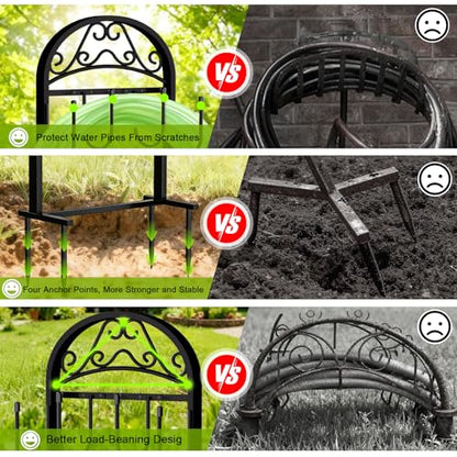 Garden Hose Holder, Hose Holder Stand Rustproof Freestanding Heavy-Duty with Sturdy Metal Hose Stand and Hanger, Hoses Storage Holds 100Ft Hose Reel for Outside Yard - size: 1 PCS