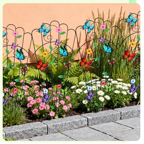 LEIFIDE 2 Pcs Butterfly Trellis for Climbing Plants 33 in Metal Indoor - style: Butterfly