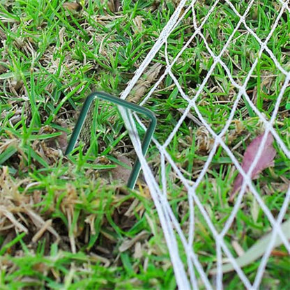 20 Pack 6 Inch Garden Stakes U-Shaped Tent Stake Heavy Duty Yard Ground Pin Lawn Spikes for Landscaping Weed Barrier Fabric, Green