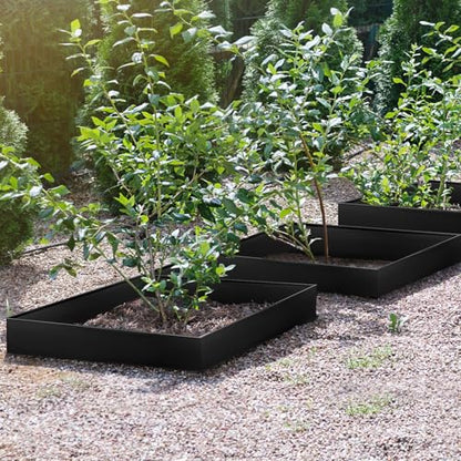 LAVEVE Galvanized Steel Landscape Edging 6-Pack, 40" L x 5" H (20Ft Total) - color: Black, size: 40"l X 5"h X 6 Pack