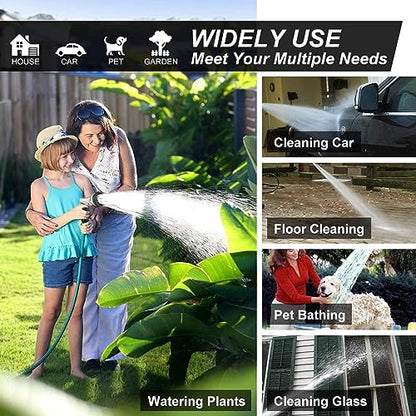 Garden Hose Nozzles,9 Spray Patterns Heavy Duty Metal Hose Sprayer Nozzle - color: Gray