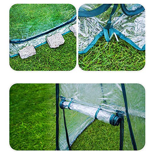 porayhut Pop Up Greenhouse Cover Flower House Mini Gardening Plant Flower Sunshine Room Room,Backyard PVC Greenhouse Cover for Cold Frost Protector Gardening Plants - style: 1 Pcs Pear Shape Plant Cover