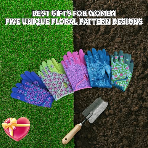 Cute Pattern Gardening Gloves,Thornproof Garden Glove,Gardener Gift - color: 1 Pair Per Pack-purple, size: Medium