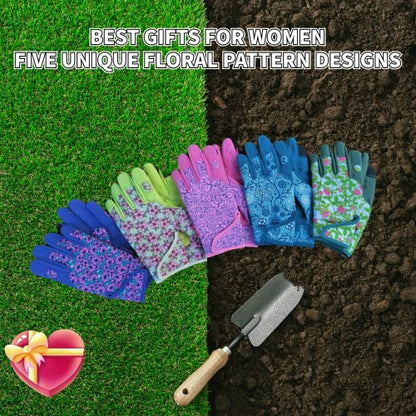 Cute Pattern Gardening Gloves,Thornproof Garden Glove,Gardener Gift - color: 1 Pair Per Pack-purple, size: Medium