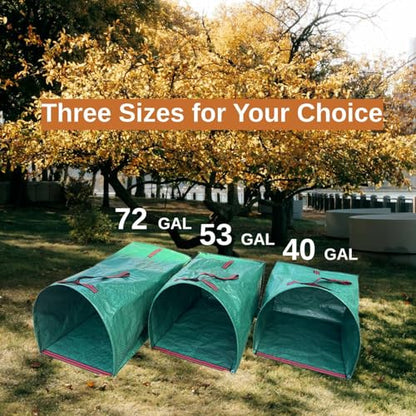 RISETEX Leaf Collector 3-Pack 40-Gallon Heavy Duty Yard Waste Bags - style: 3 pack Yard Waste Bags