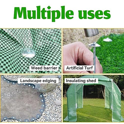 Landscape Stakes - Garden Edging Spikes Pins - New Umbrella-Type Design 5'' Galvanized Lawn Staples for Weed Barrier Fabric, Tent, Etc (50)