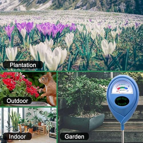 2 Pcs Green Soil Moisture Meter, Plant Water Meter, Moisture Meter for Plants, Soil MoistureTester, Soil Water Gauge for Plants, Plant Moisture Monitor No Battery Needed (Blue+Blue) - color: BLUE+BLUE