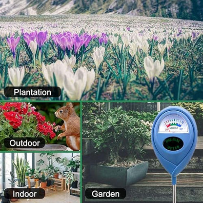 2 Pcs Green Soil Moisture Meter, Plant Water Meter, Moisture Meter for Plants, Soil MoistureTester, Soil Water Gauge for Plants, Plant Moisture Monitor No Battery Needed (Blue+Blue) - color: BLUE+BLUE