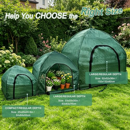 75% Shade Plant Protection Cover for All Seasons, 4.3 * 4.3 * 3 FT Heavy-Duty Garden Tent with Zipper Door, Protect Plants from Sun, Wind, Animals for Summer Shade - color: Sun