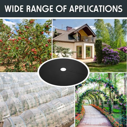 Macarrie 30 Pcs Weed Barrier Mat Tree Mulch Ring Fabric Cover, 32.2 Inch - size: 32.2 Inch