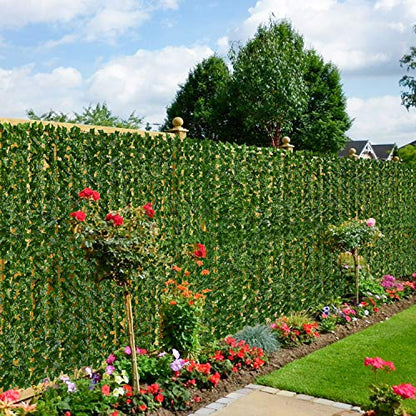 DearHouse Artificial Faux Ivy Hedge Privacy Fence Wall Screen, 177.1 * 39.3inch Leaf and Vine Decoration for Outdoor Garden Home Decor - size: 177.1* 39.3inch