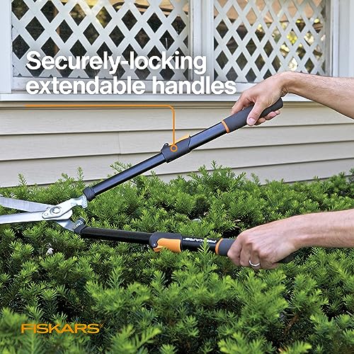 Fiskars 25"-33" Power-Lever Extendable Garden Hedge Shears, 10” Blades - style: 25-33" Power-Lever