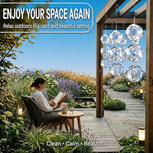 Reflective Bird Deterrents for Outside, Woodpecker Repellent - size: Circle