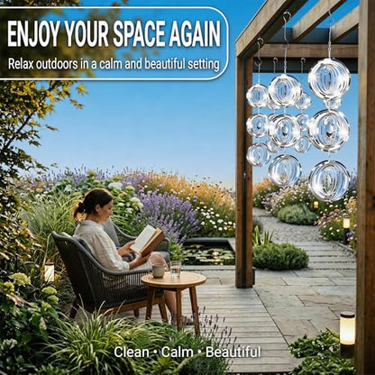 Reflective Bird Deterrents for Outside, Woodpecker Repellent - size: Circle
