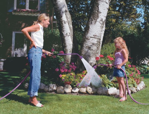 Dramm Sunrise Soft Rain Watering Spray Wand – 30” Long, Blue – Gentle Full-Flow Spray with Shut-Off Valve & 8” Foam Grip – Lightweight & Durable for Gardens, Hanging Baskets & Planters - color: Blue, size: 30 Inches