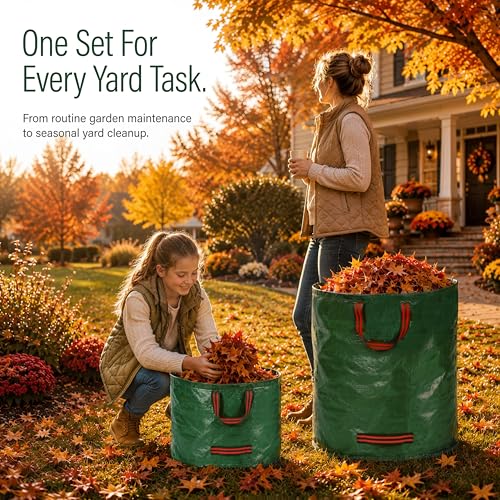 72 &18 Gal Reusable Yard Waste Bags, Lawn bags for Leaves & Lawn Cleanup - size: 1 Count (Pack of 2)