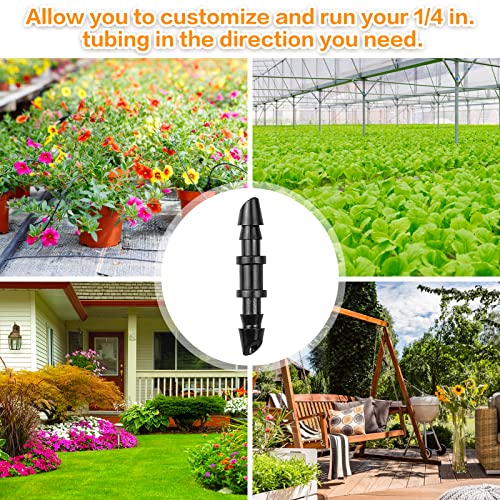 Gardrip Drip Irrigation Coupling Fittings：120 Pieces Barbed Coupler Irrigation Parts with Sharp End Fits for 1/4 Inch Irrigation Tubing Drip Line Connectors for Garden Lawn Irrigation System - color: Coupling-120P