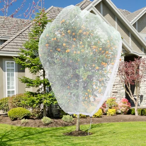 Large Fruit Tree Netting, 10X10FT Insect Garden Net, Zipper, Drawstring - size: 10*10FT
