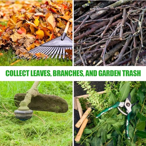 UQM Leaf Collector, Portable Pop Up Leaf Bags, Foldable Leaf Pick Up Tools - color: Green-Standard capacity