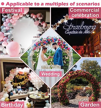 Queension Extra Large Wedding Arch for Ceremony 8.5Ft Wide 7.4Ft High,Black - color: Black, size: 7.4FT