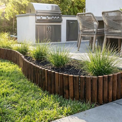 WORTH Wooden Edging for Landscaping, Flexible Garden Lawn Border 12" x 42" - color: 1-Pack 11.8"x42"