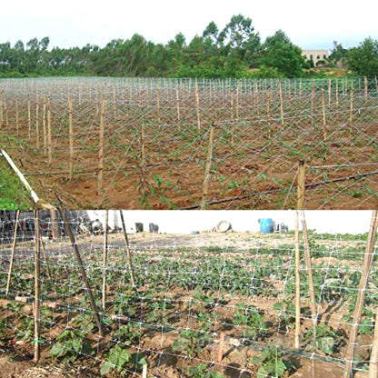 White Trellis Netting 4x100 ft Heavy Duty Garden Netting Polypropylene Plant Support Net for Climbing Vegetables Fruits Flowers - size: 4x100 ft