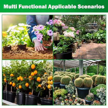 Short 5 Gallon Pot for Plants, Sturdy Plastic Planter Pots with Drainage Holes, Large Plastic Planters, for Seedlings, Succulents - size: 10 Pcs 5 Gallon Short