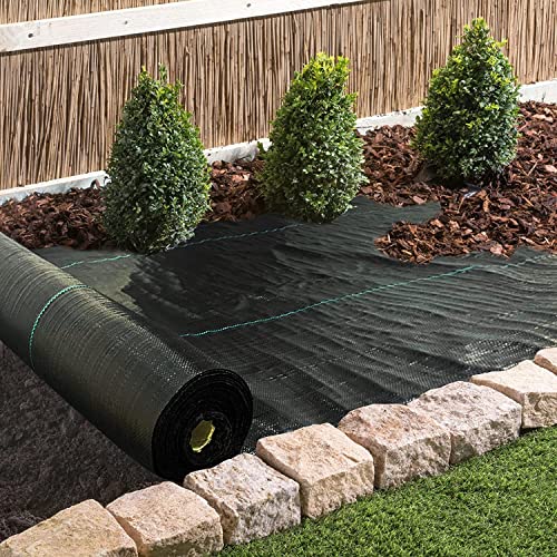 4ftx100ft Weed Barrier Landscape Fabric Heavy Duty，Weed Block Gardening Ground Cover Mat, Weed Control Garden Cloth ，Woven Geotextile Fabric for Underlayment，Commercial Driveway Fabric - size: 3.2oz-4ftx100ft