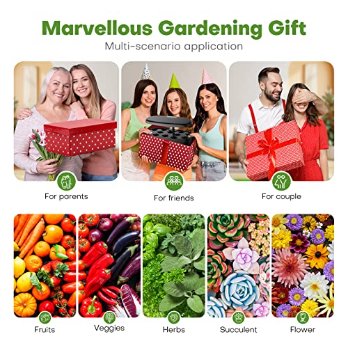 Ahopegarden Hydroponics Growing System: 12 Pods Indoor Herb Garden with LED - color: Matte Black